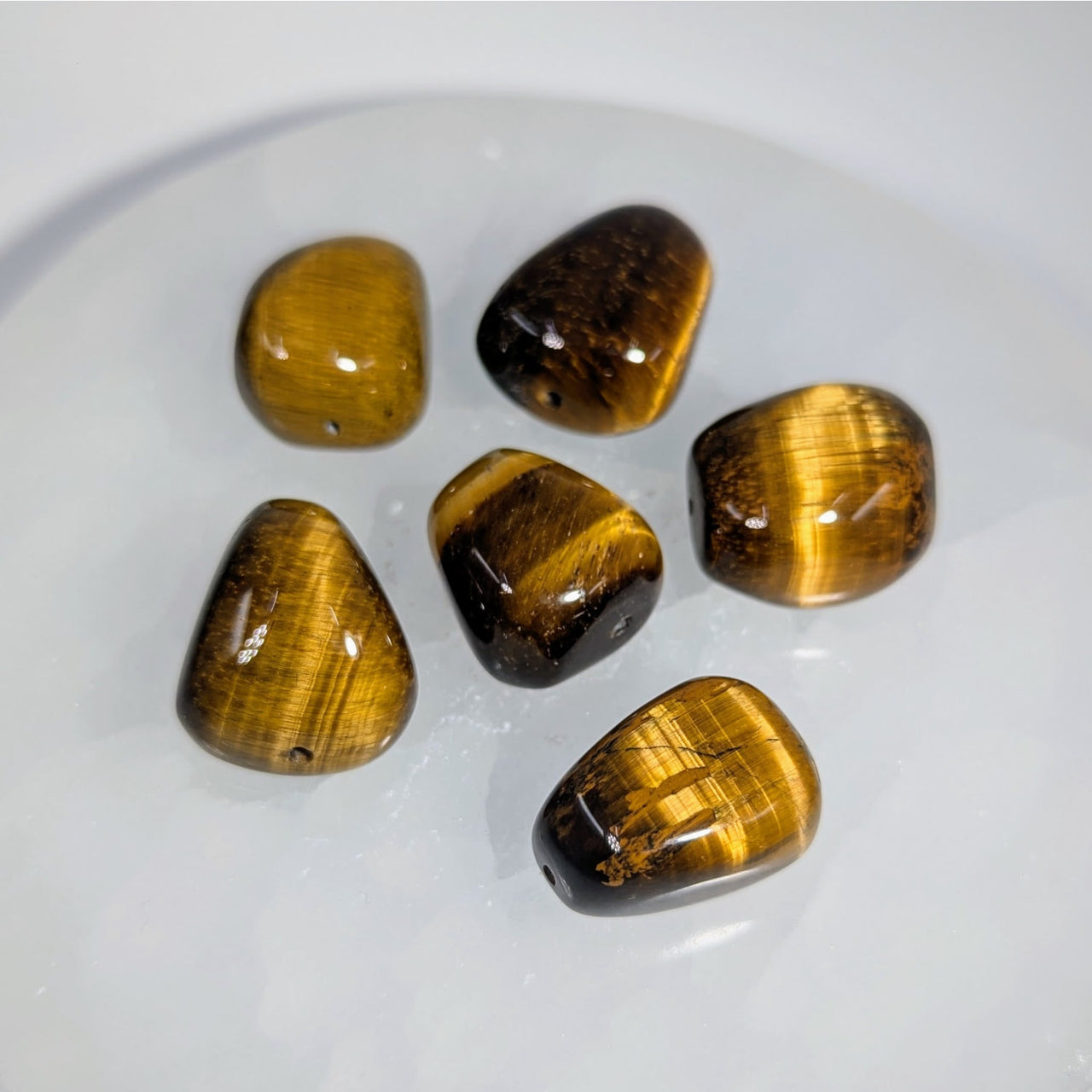 Gold Tigers Eye 15 20mm Tumbled Stone Bead #LV9429 $2.95