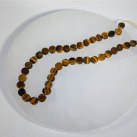Gold Tigers Eye 7mm Disc Beads Strand #LV9426 $19