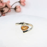 Thumbnail for Gold Topaz Sz 9.25 Faceted S.S. Ring #LV6507 - $79