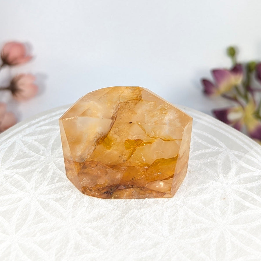 Golden healer quartz crystal featured in Golden Healer Quartz 1.6 inch Geo Freeform product