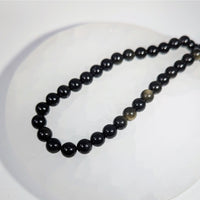 Goldsheen Obsidian 8mm Round Beads Strand #LV9438 $18