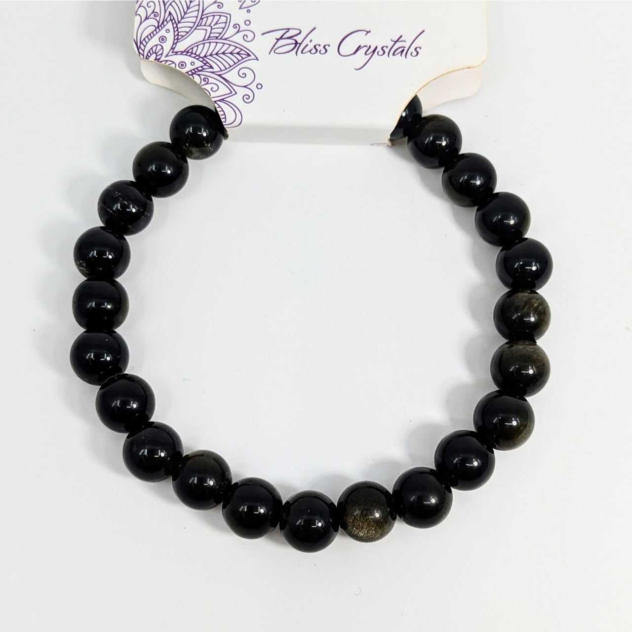 Goldsheen Obsidian Bracelet 8mm #LV4983 - $18