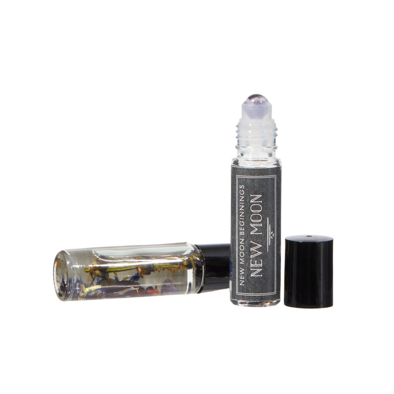 Good Luck Intention Roll on Perfume with jojoba oil base, black and white cap, 10ml #LV5480