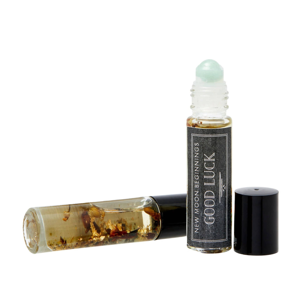 Good Luck Intention Roll On Perfume with Organic Jojoba Oil Base, Crystal Infused 10ml