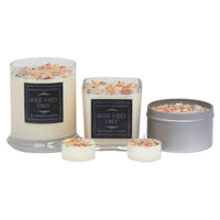 Good Vibes Only ritual soy candles with herbs, flowers, crystals #BC0427