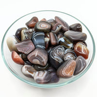 Thumbnail for A bowl of colorful Gorgonzola Agate Large Tumbled Stones perfect for collections