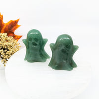 Thumbnail for Green Aventurine 1.8’’ Ghost Carving #LV6243 - $24