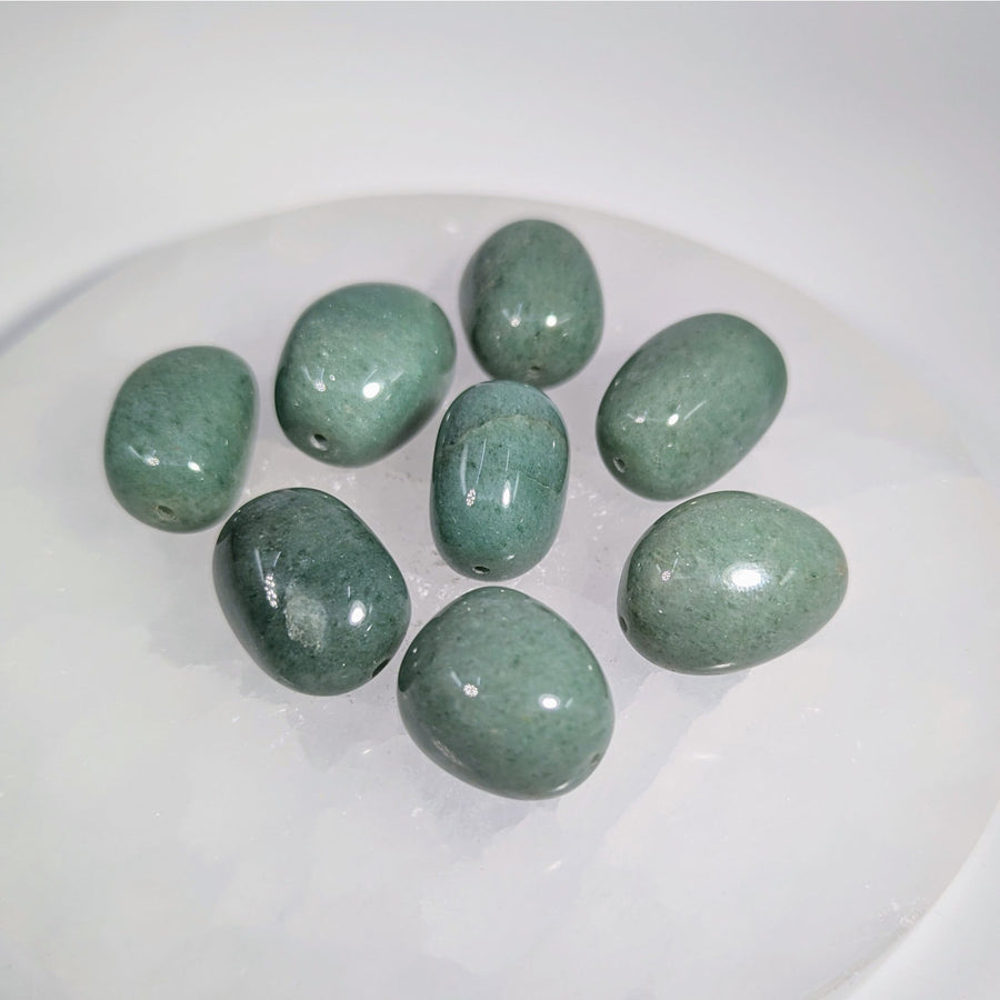 Green Aventurine 15 20mm Tumbled Stone Bead #LV9428 $2.95