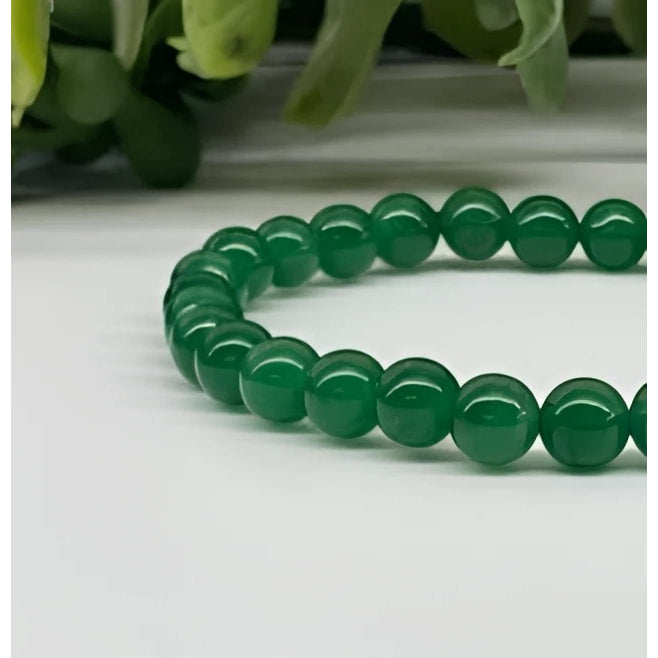 Green Aventurine 6mm Beaded Stretch Bracelet #LV9517