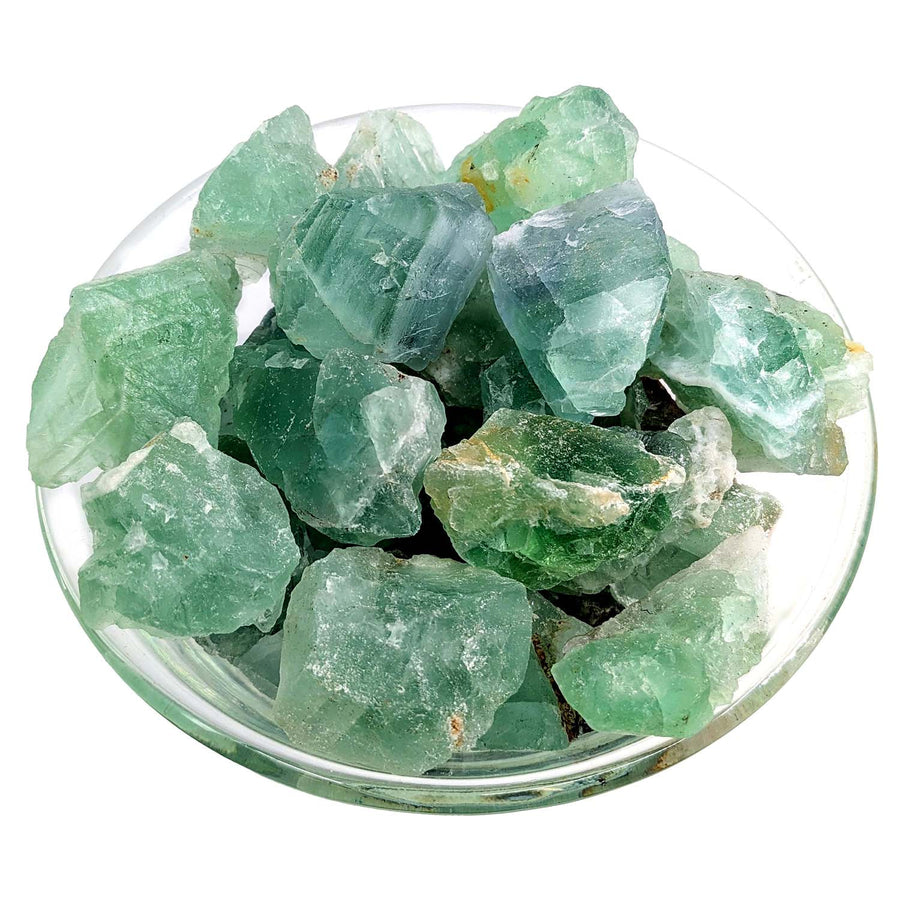 Raw Green Fluorite Rough #R183 showcasing natural crystals for decorative use