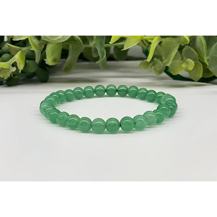 Green Jade 7’’ Bracelet with 6mm Beads #LV4376 - $14