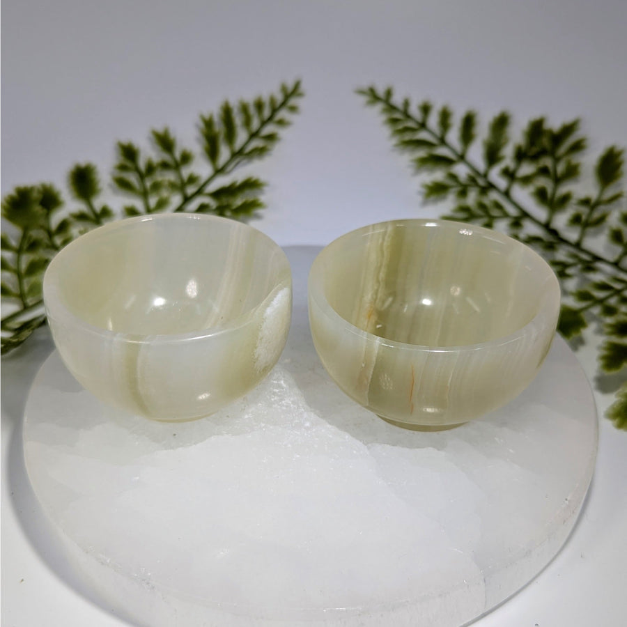 Green onyx 2-inch tea cup #BC0863 translucent pale bowls