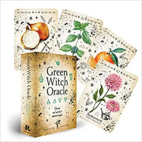 Thumbnail for Close up of Green Witch Oracle book and cards, showcasing botanical magick tools