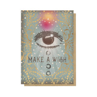 Thumbnail for Illustration of a human eye with Make a Wish text on Eye Wish Birthday greeting card