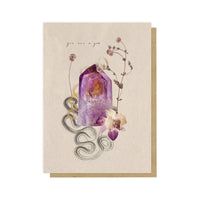 Thumbnail for Purple crystal bottle with snake and floral elements for Greeting Card Gem W0382-F