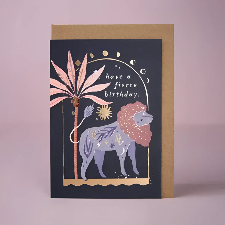 Greeting Card #K002 - Leo Zodiac Birthday - $6.95