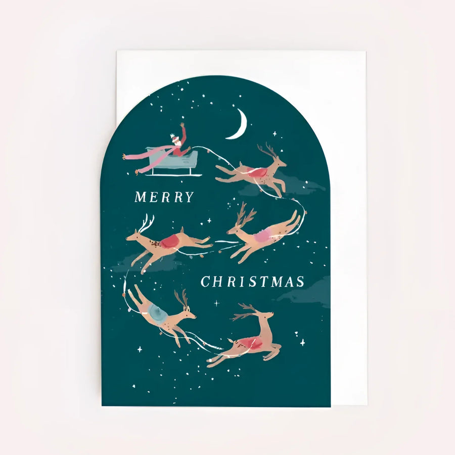 Greeting Card #K002 - Reindeer Christmas - $6.95