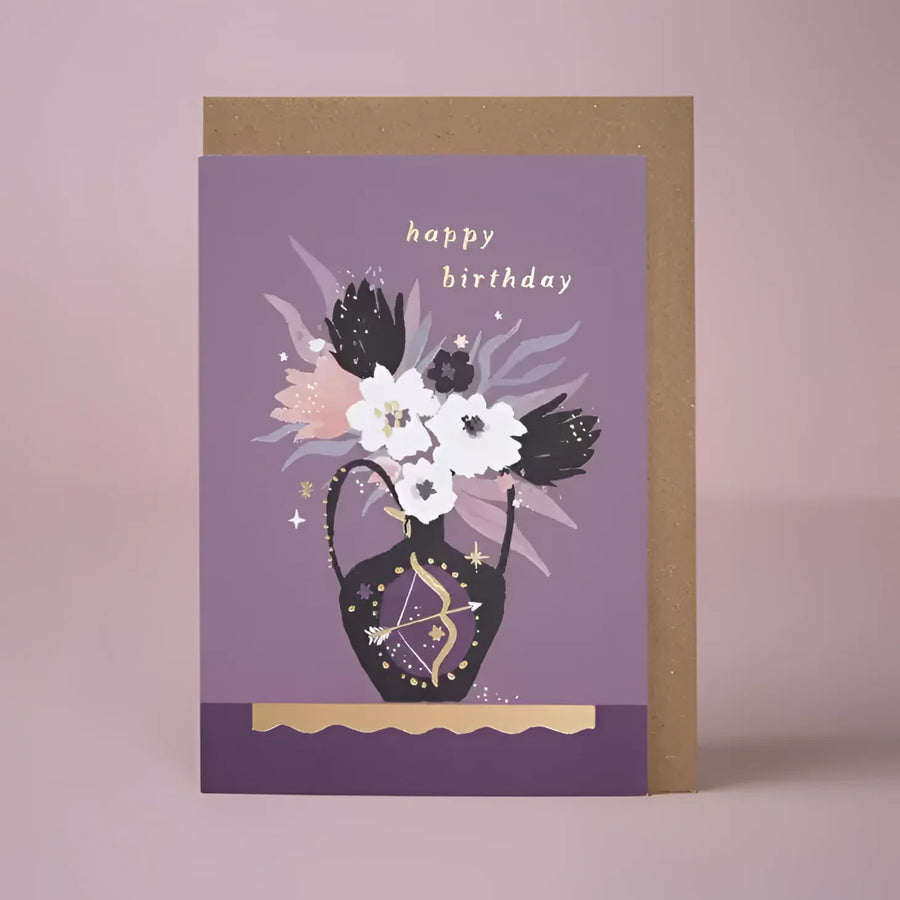 Greeting Card #K002 - Sagittarius Zodiac Birthday - $6.95