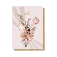 Thumbnail for Greeting Card - Rose Quartz #W0381-F - $4.50