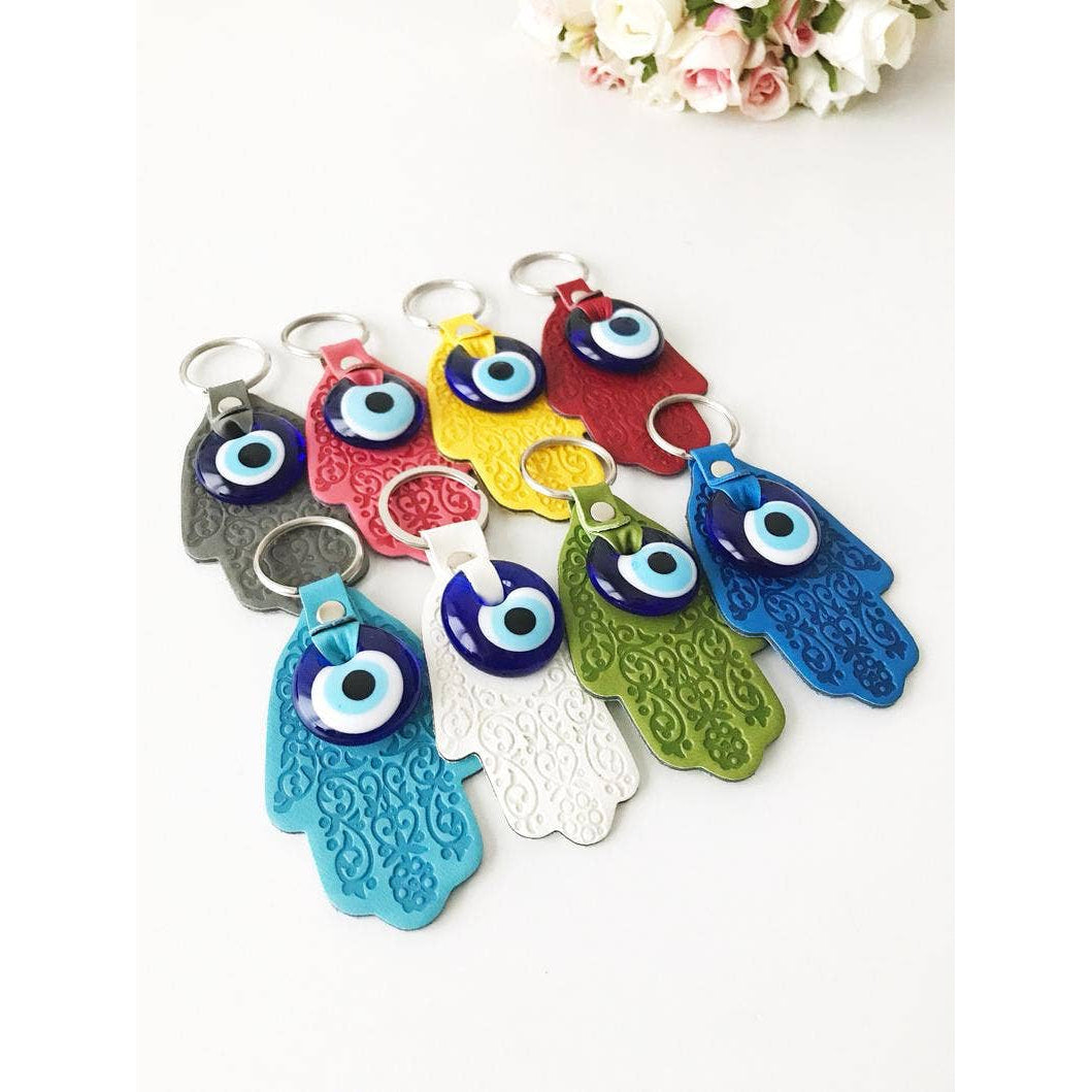 Hamsa Hand Evil Eye Keychain #Q385 - $8.95