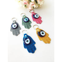 Thumbnail for Hamsa Hand Evil Eye Keychain #Q385 - $8.95