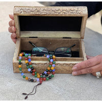 Thumbnail for Hand Carved Flower of Life Wooden Box Keepsake Storage