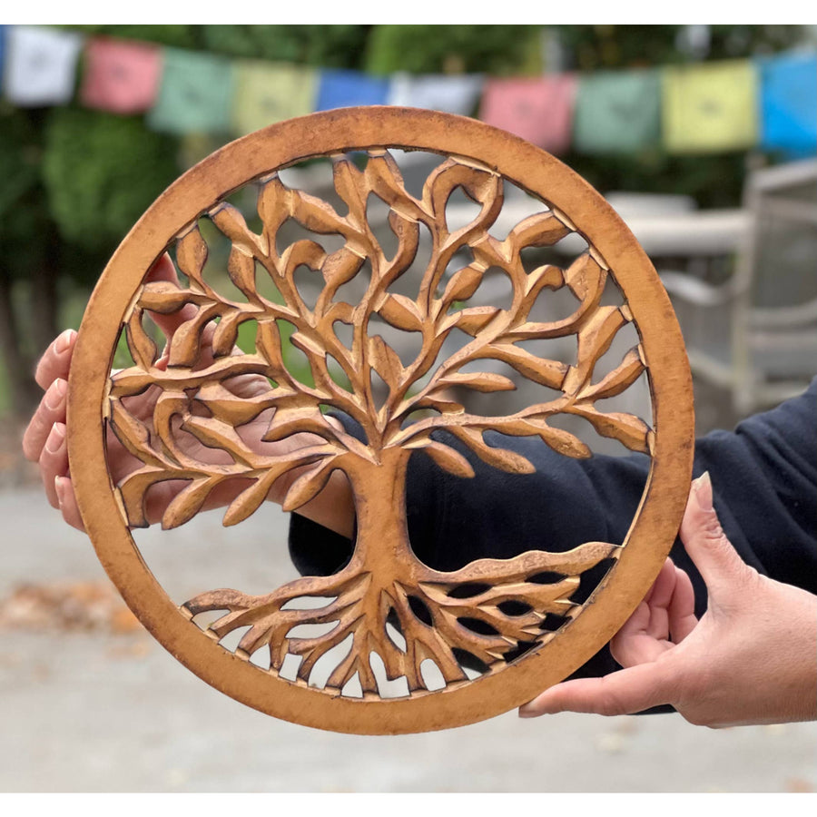 Handcrafted Wooden Tree of Life Wall Decor Hanging Art