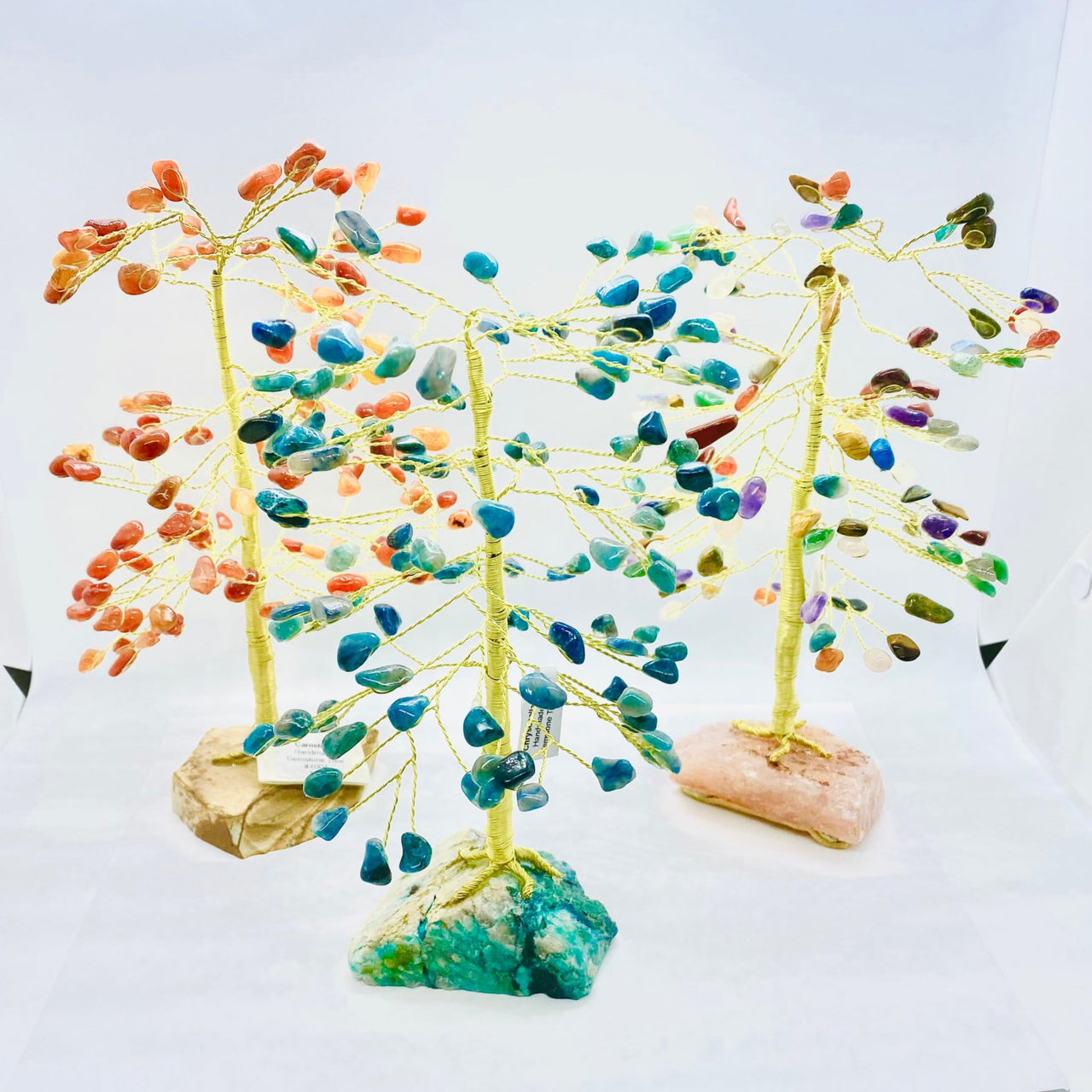 Handmade Gemstone Tree Sculpture with Colorful Stones - Product Code X004