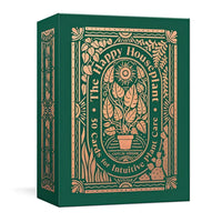 Green box with gold Art Nouveau sunflower design from The Happy Houseplant Deck #LV4396