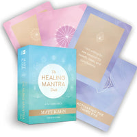 Healing Mantra Deck #LV4393 featuring pastel-colored oracle card designs for spiritual guidance