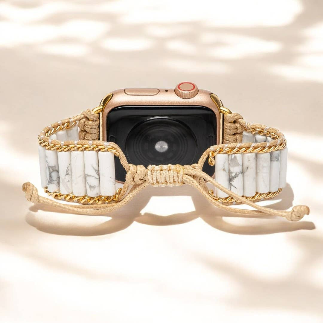 Heavenly Howlite Apple Watch Strap #LV9179 - $52