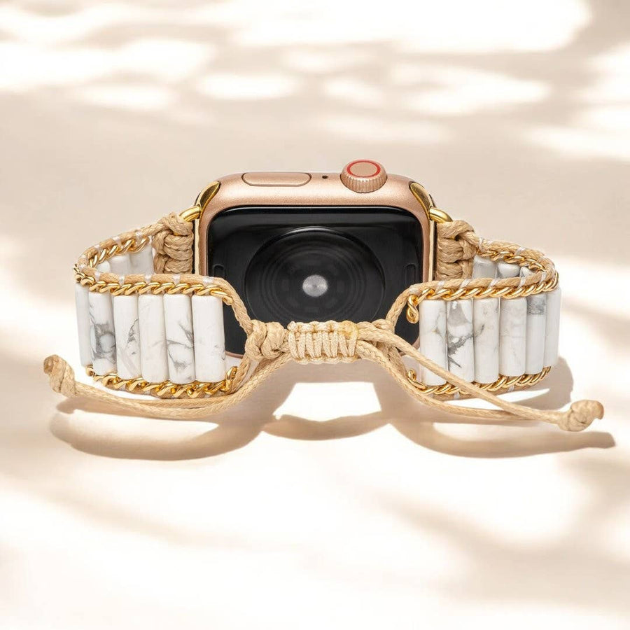 Heavenly Howlite Apple Watch Strap #LV9179 - $52