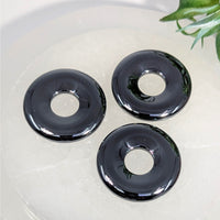 Hematite 1.3’’ LG Donut Pendant #LV9941 - $5.95