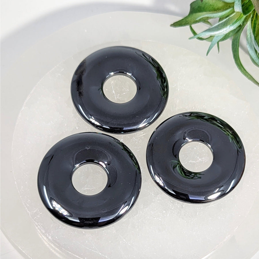 Hematite 1.5’’ XL Donut Pendant #LV9940 - $6.95