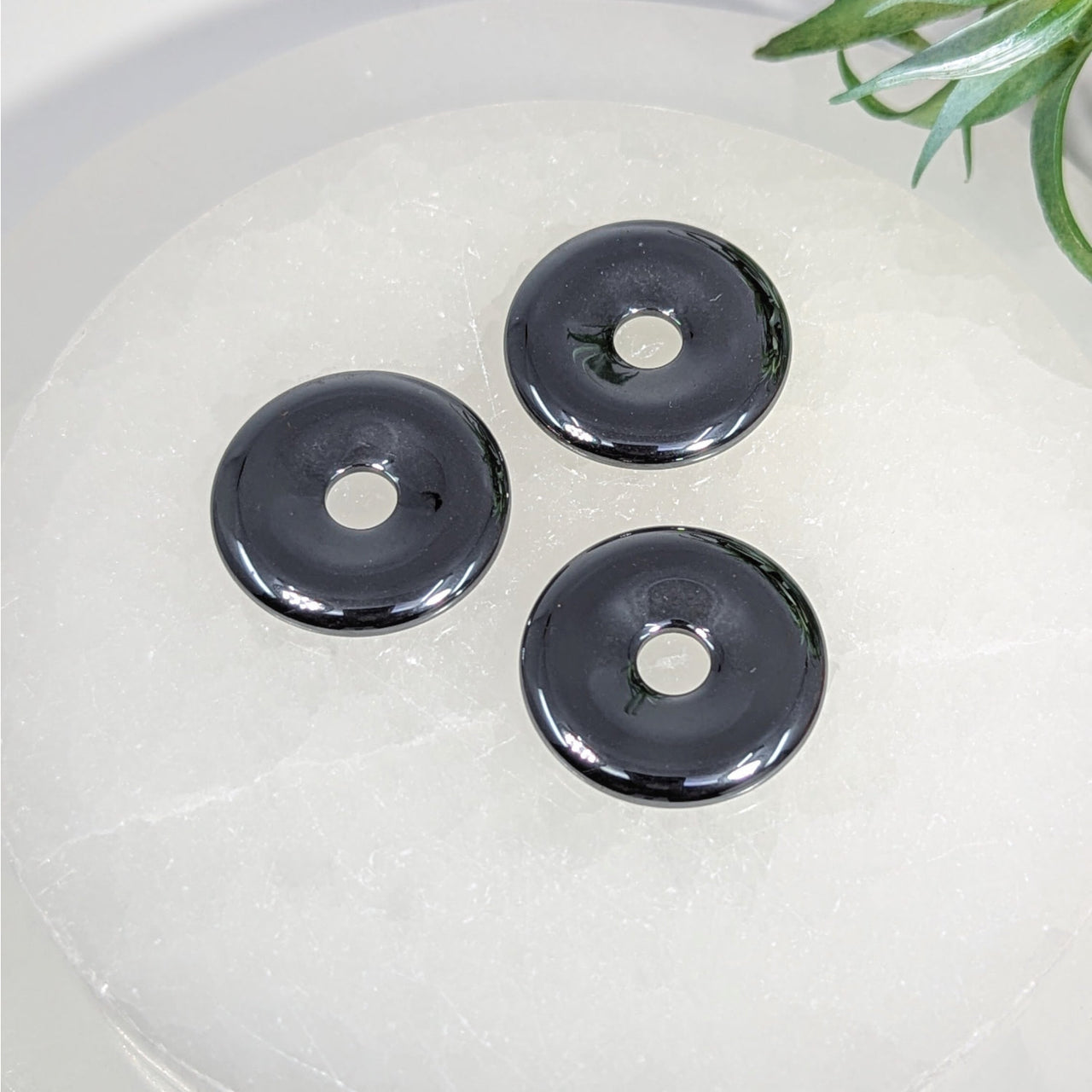 Hematite 1’’ SM Donut Pendant #LV9942 - $4.95