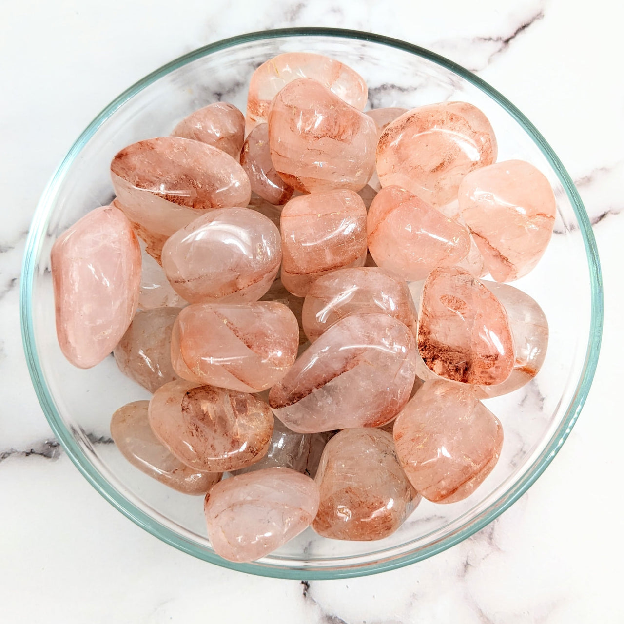 Hematoid Quartz Tumbled Stones - Rose Quartzite Crystal (1.1’-2’) | Stone #LV1571