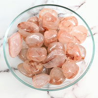 Thumbnail for Hematoid Quartz Tumbled Stones - Rose Quartzite Crystal (1.1’-2’) | Stone #LV1571