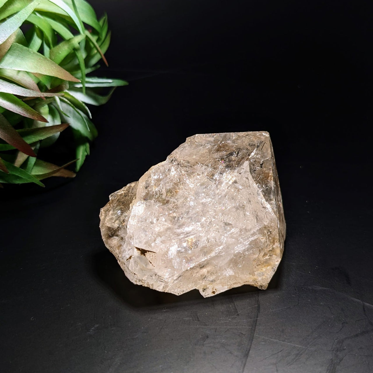 Herkimer Diamond 2.2’ Natural Point #LV4334: Large rock with small quartz piece