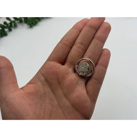 Herkimer diamond rough gemstone sterling silver ring LV9500