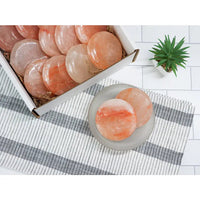 Thumbnail for Box and bowl of shrimp next to Himalayan Salt Round Disk For Massage #LV3588