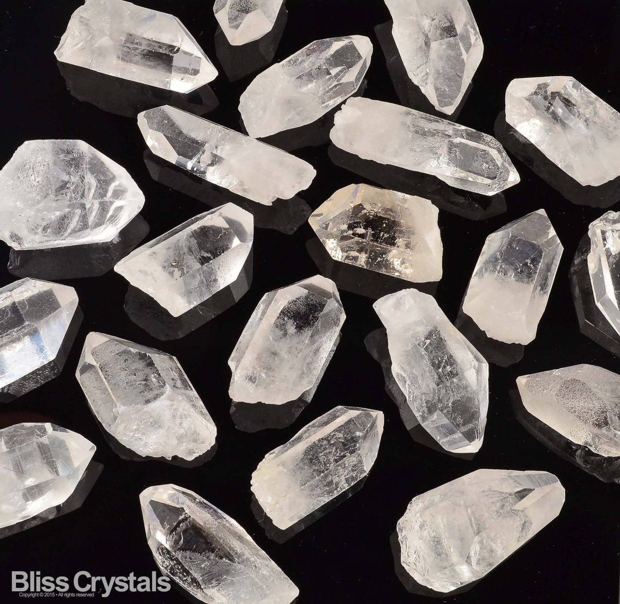 Set of 3 CLEAR QUARTZ Rough Extra Quality Crystal Points Size MedLrg Stones Set #QS01