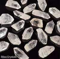 Set of 3 CLEAR QUARTZ Rough Extra Quality Crystal Points Size MedLrg Stones Set #QS01