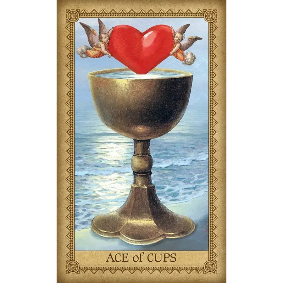Influence Of The Angels Tarot #IAT78: Heart in a Cup with Two Birds Flying Around