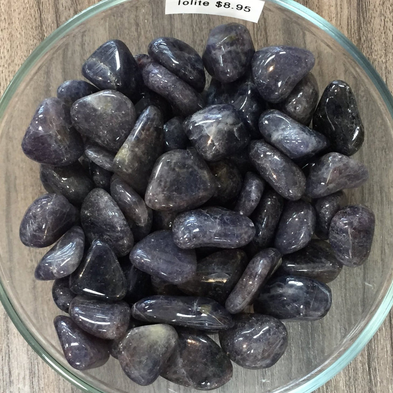 Polished Iolite Tumbled Stone #T112 showcasing dark purple-blue hues