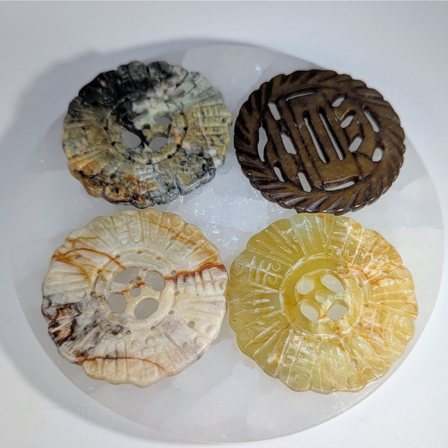 Jadeite 2’’ Carved Chinese Pendant #LV9444