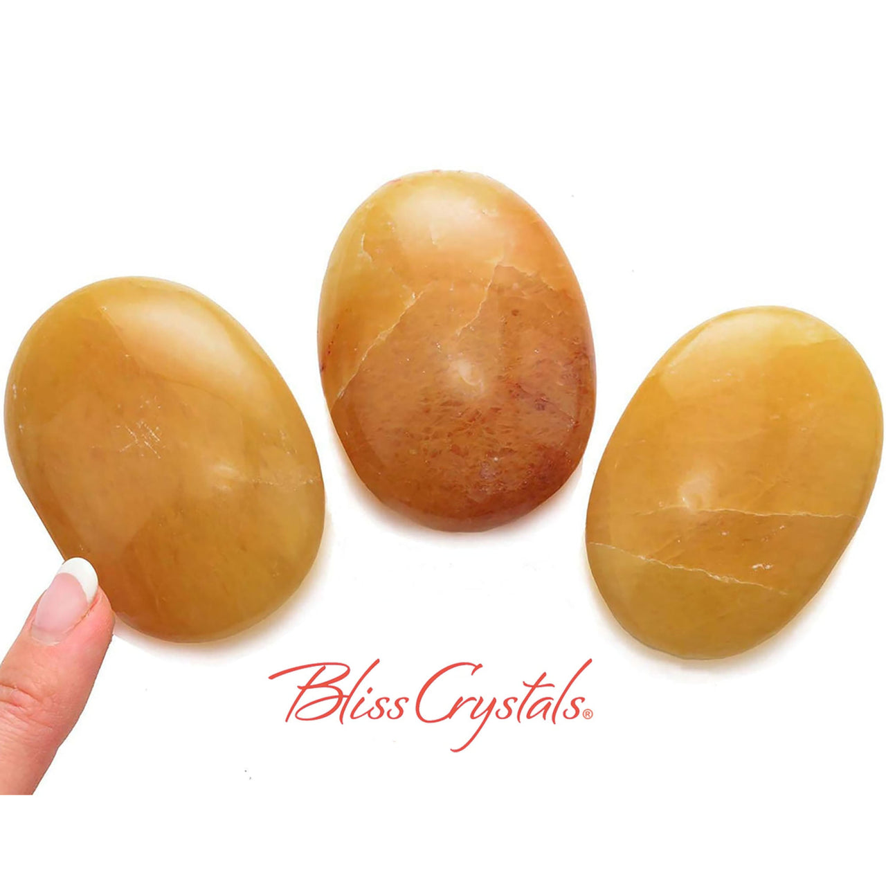 Juicy! 1 Jumbo Gold AVENTURINE Palm Stone aka Mango Quartz 