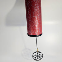 Koshi Chime 18’’ Fire BC1156 red cylindrical wind chime with crackled finish