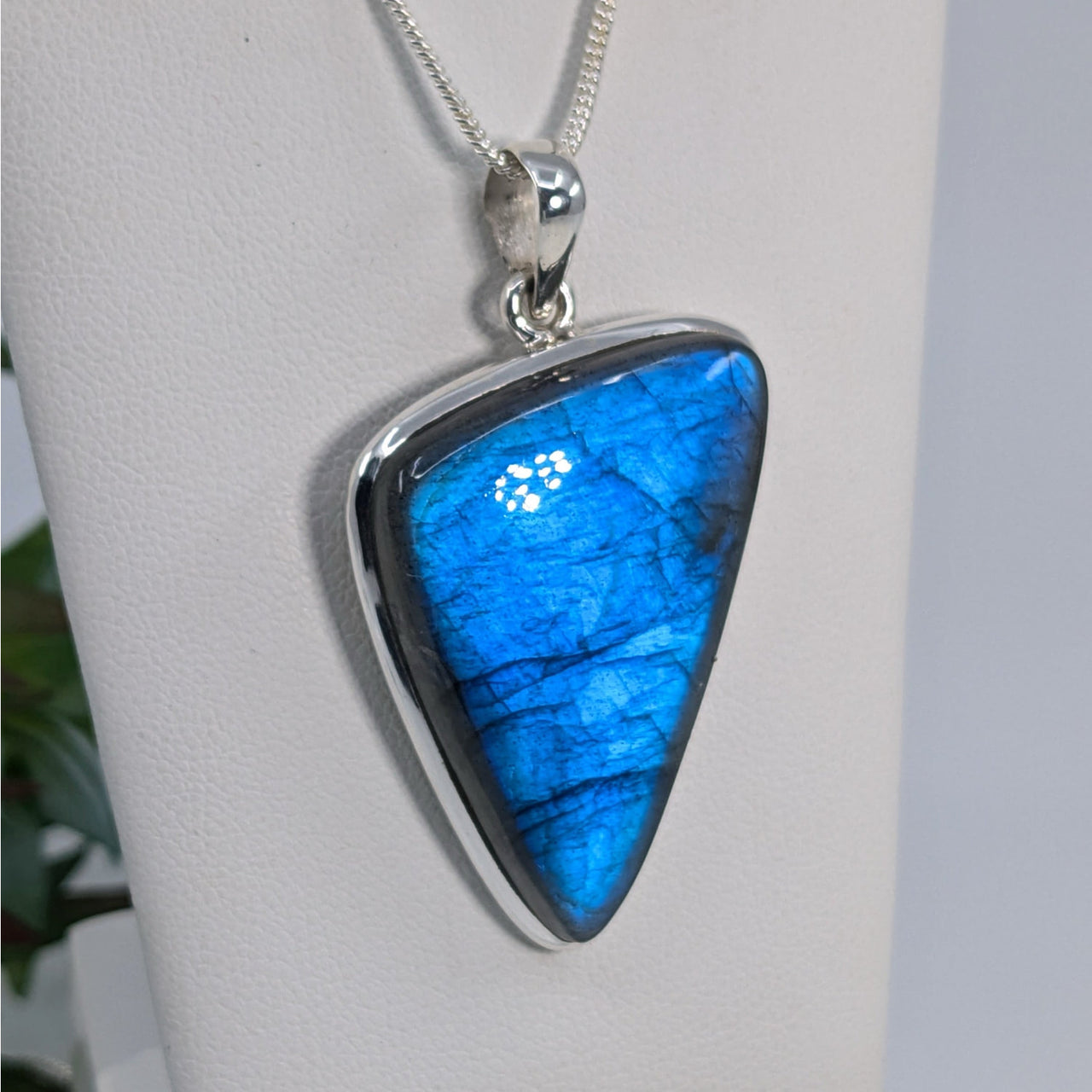 Labradorite 1.4’’ S.S. Pendant #LV6707 - $140