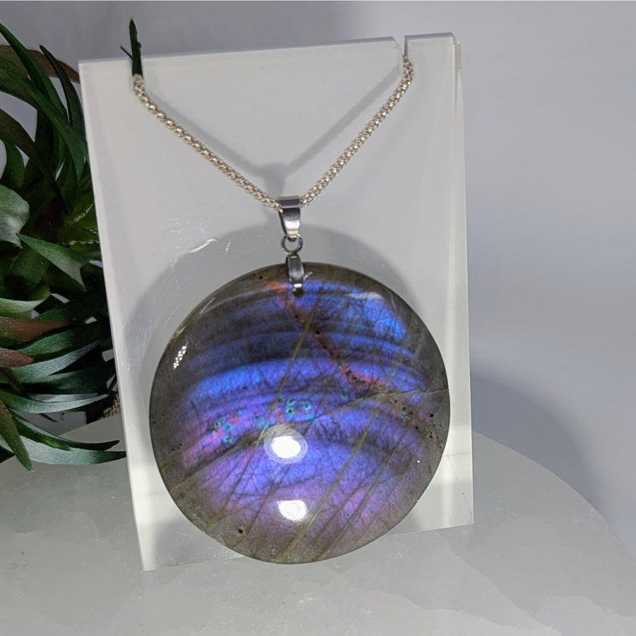 Labradorite 2’’ Medallion Pendant #LV9623 $42