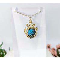 Labradorite 40mm Angel Heart Pendant #LV7923 15% OFF SALE